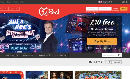 £10 No Deposit Bonus By 32Red