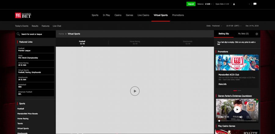 Virtual Horse Racing Results at Mansion Bet