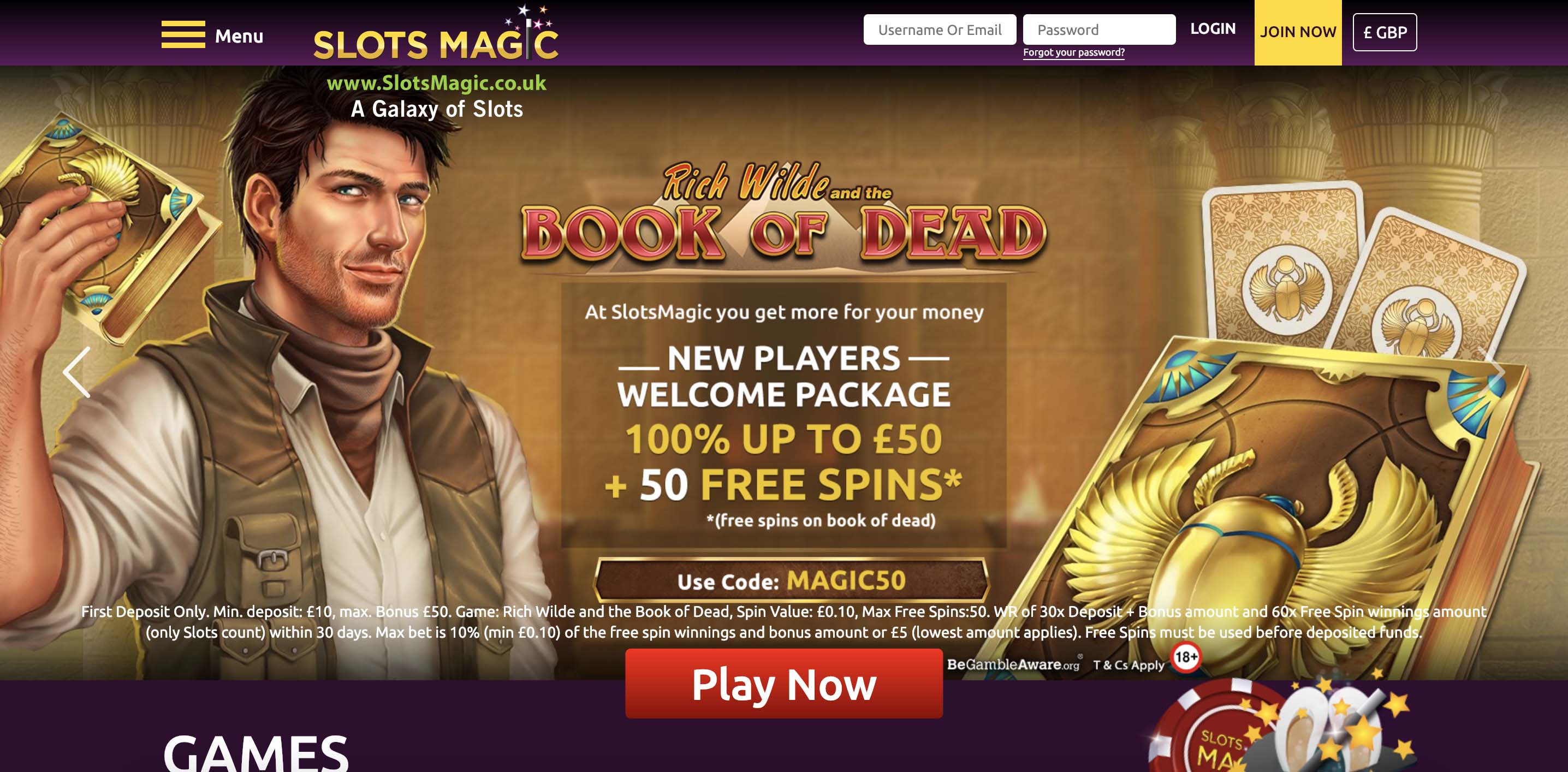 Slots Magic Homepage