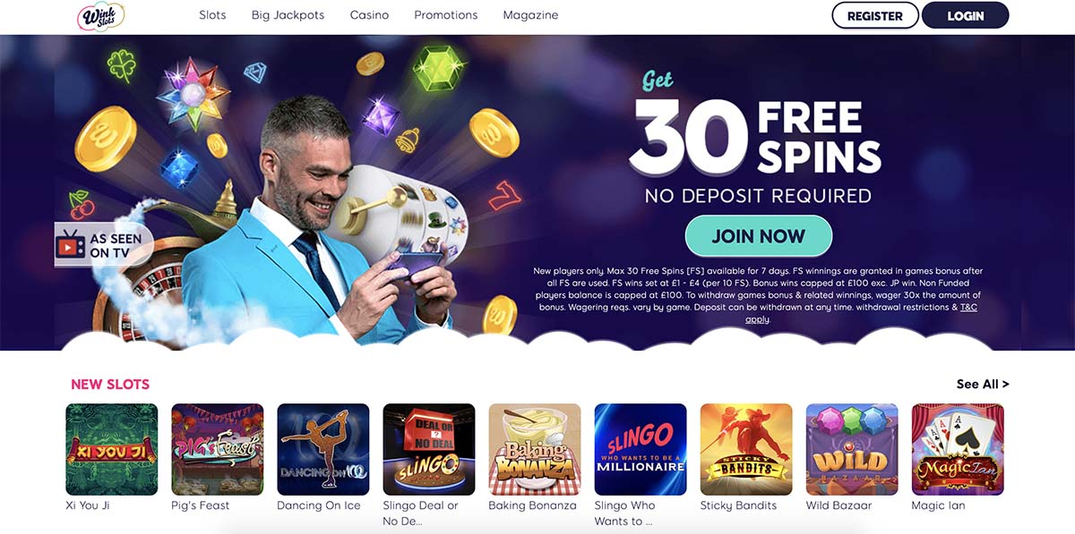 Wink Slots Homepage