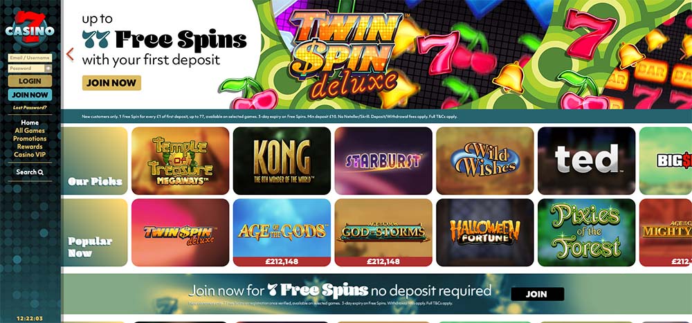 7Casino Homepage