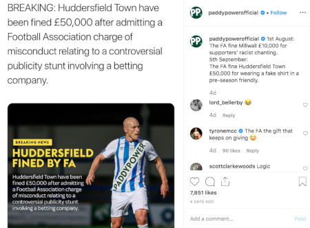 Paddy Power Instagram