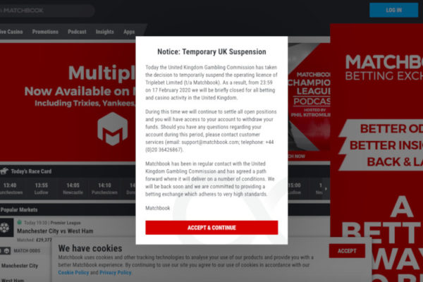UK Gambling Commission Suspends Triplebet’s Operating License UK Gambling Commission Suspends Triplebet’s Operating License