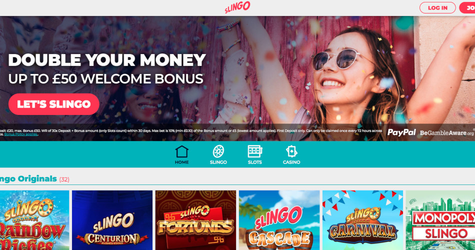 Slingo Homepage