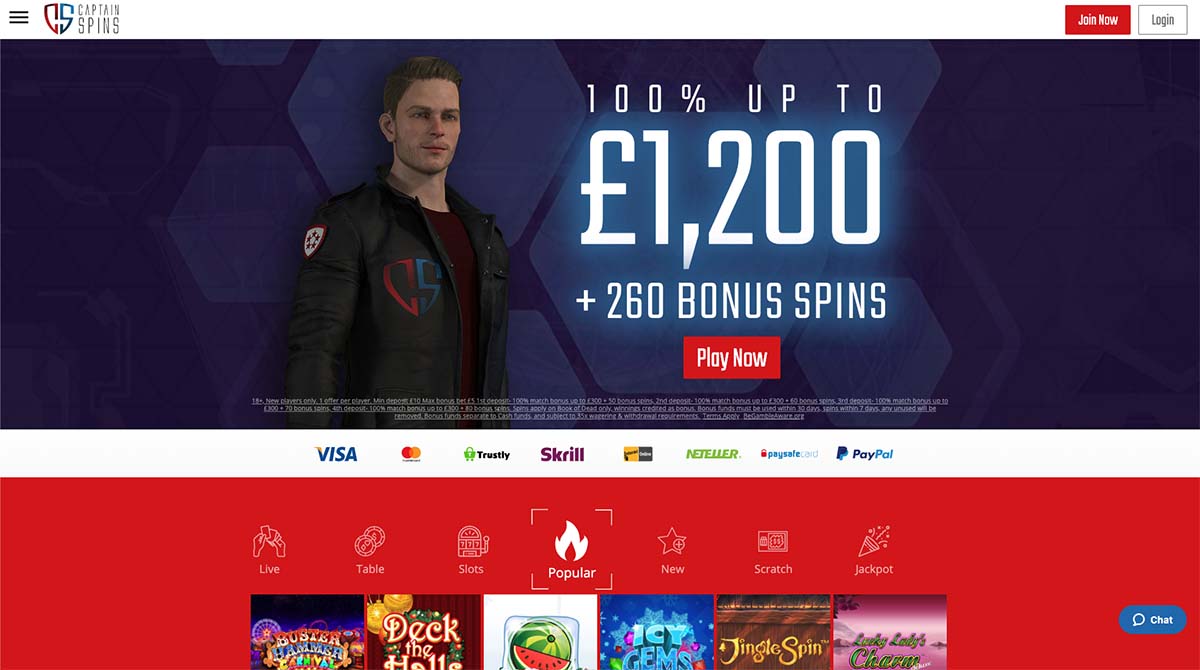 Captain Spins Homepage