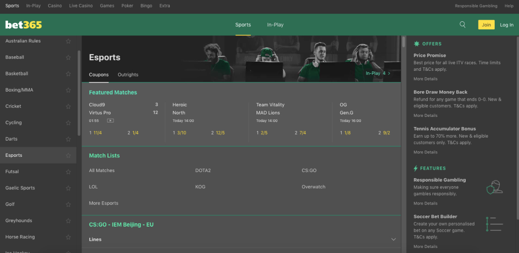 Bet365 eSports Betting UK