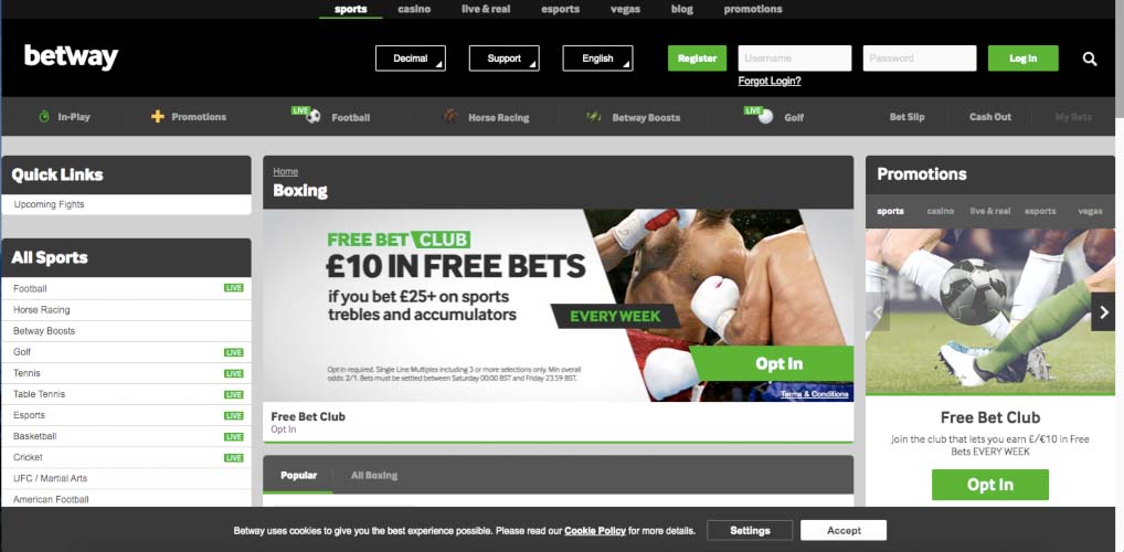 Betway Boxing Betting