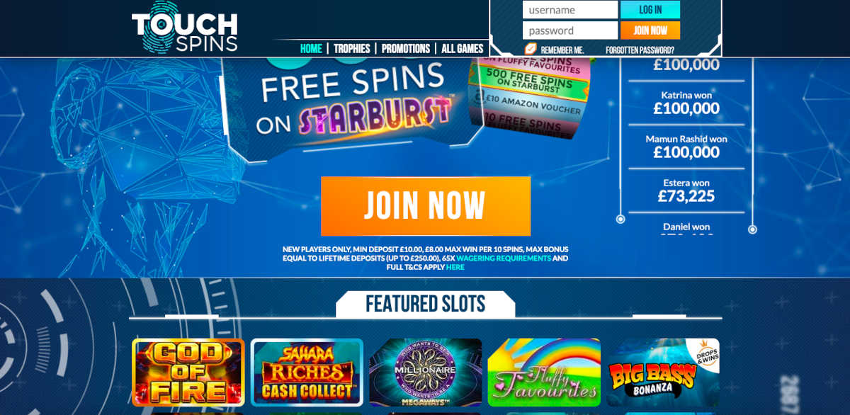 Touch Spins Bonus