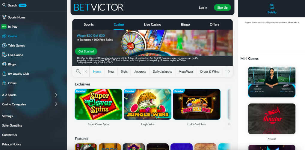 BetVictor Low Deposit Casino UK