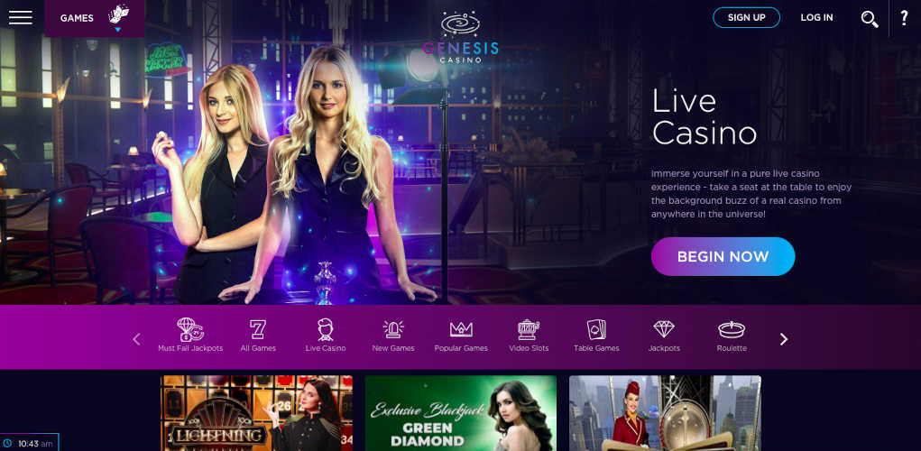 Genesis Casino Live Blackjack