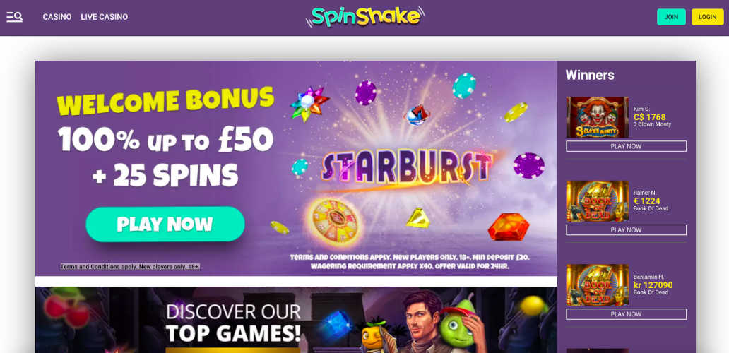 SpinShake Slot Site