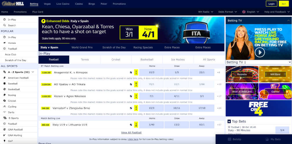 William Hill Rugby League Betting