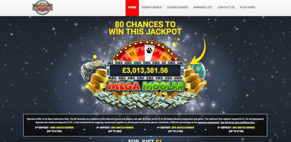 Zodiac Casino Low Deposit Casino UK